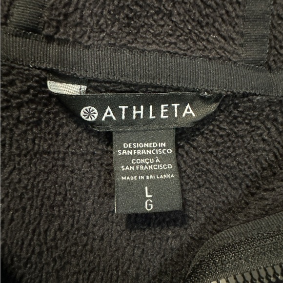 Athleta Black Fleece Lined Pullover - Picture 5 of 7